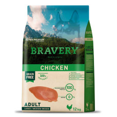 Bravery Dog Chicken Adult Large/Medium, 12 кг