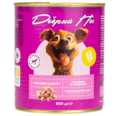 Добрый пес с курицей и печенкой