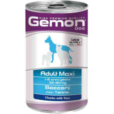 Gemon Dog Wet Maxi Adult (Тунец) с кусочками мяса в желе, 1.25 кг