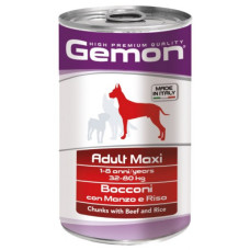 Gemon Dog Wet Maxi Adult (Говядина) с кусочками мяса в желе, 1.25 кг