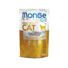 Monge Cat GRILL Sterilised (Курица) с кусочками мяса в желе, 85 г